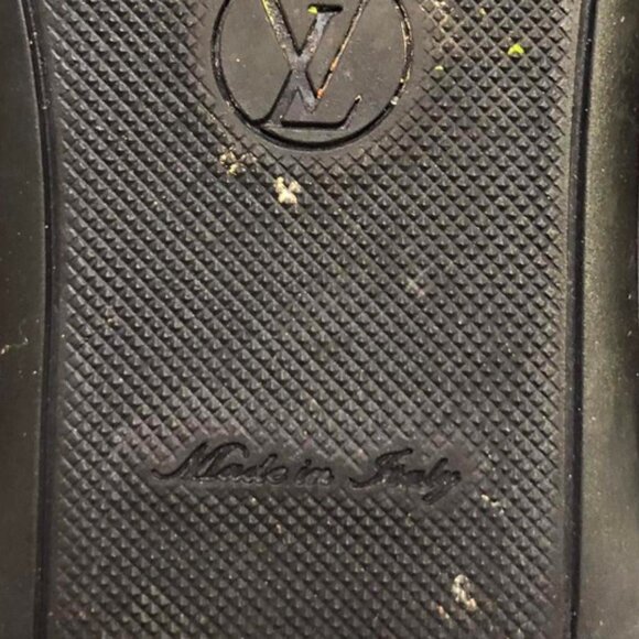 Louis Vuitton Black Suede Ballerina Uniform Flats with Logo Sz EU 36.5 - Picture 5 of 6